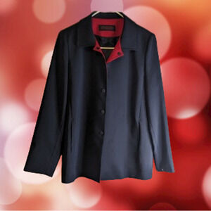 Odyssey Medium black, red, snap front, jacket mens Work, fall//winter